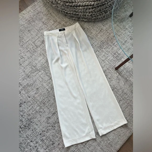 Aritzia Ten Dame Light Birch Low Rise Wide Leg Formal Evening Business  Pant Sz2 - Picture 11 of 16